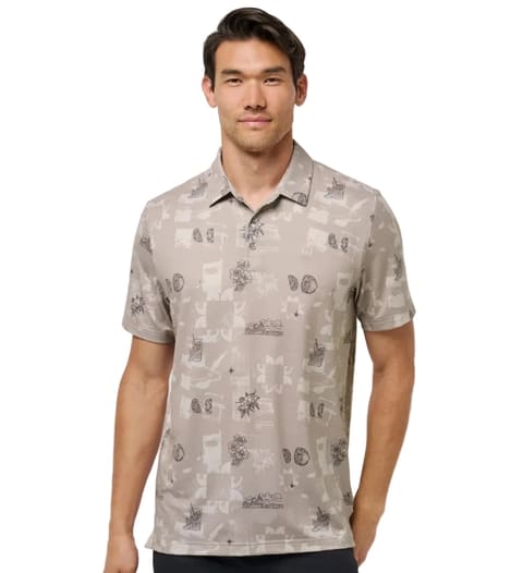 TravisMathew Featherweight Spritz Polo - Island Fossil