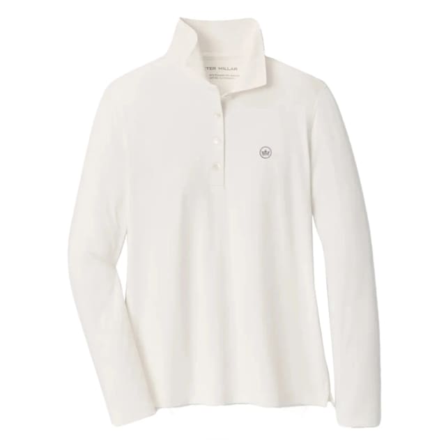 PETER MILLAR ladies long sleeve white polo