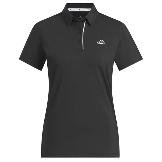 Adidas Ladies Short Sleeve Polo Shirt - Black
