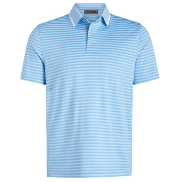 G/Fore Perforated Stripe Jersey Polo - Baja