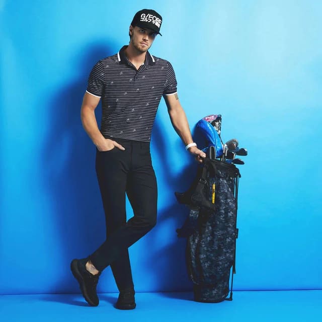 G/Fore Men`s Tour 5 Pocket 4-Way Stretch Pants - Onyx