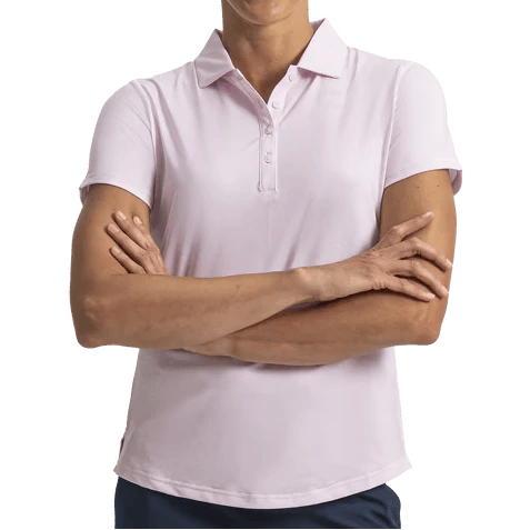 women in golf polo shirt