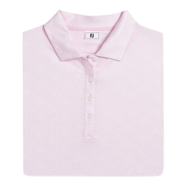 FootJoy Ladies Speckle Lisle Polo - Light Pink