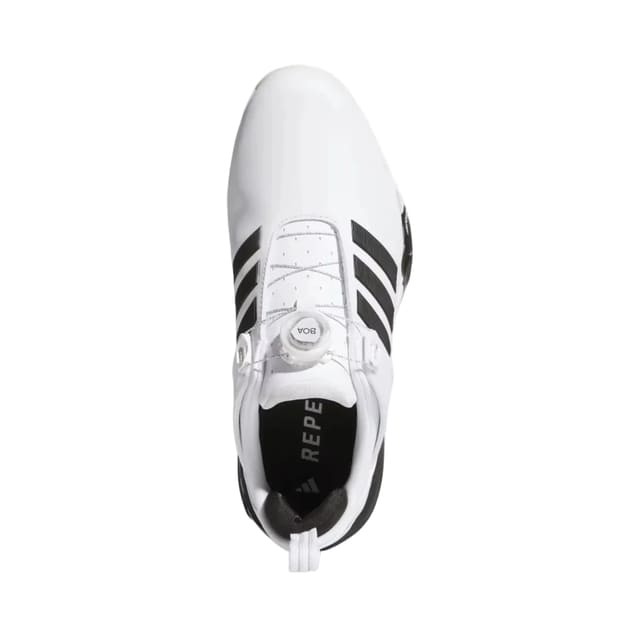 adidas golf shoes in white with black stripes