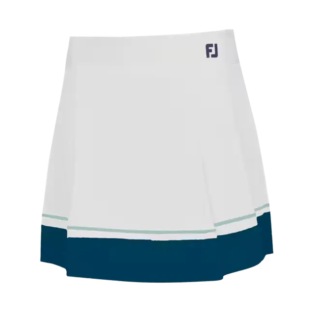 FootJoy Ladies Pleated Skort - White/Navy