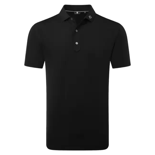 FootJoy Solid Lisle Set On Placket - Black