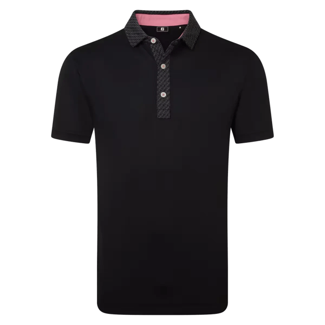FootJoy Star Geo Trim Pique - Black