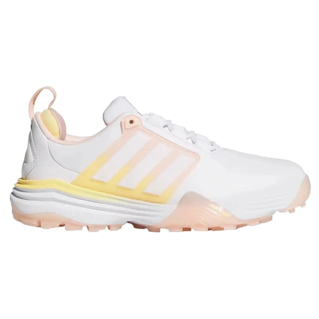 Adidas 26' Ladies Adipower Spikeless Golf Shoes - White/Blush Pink/Ice Tangerine