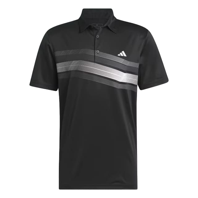 Adidas Core Chest Stripe Polo Shirt - Black - Size M