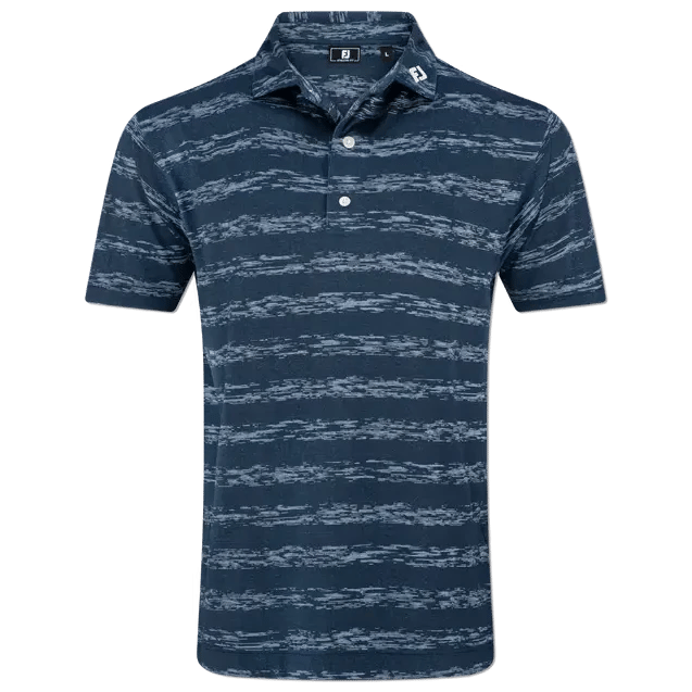 FootJoy Ikat Stripe Lisle Polo - Navy