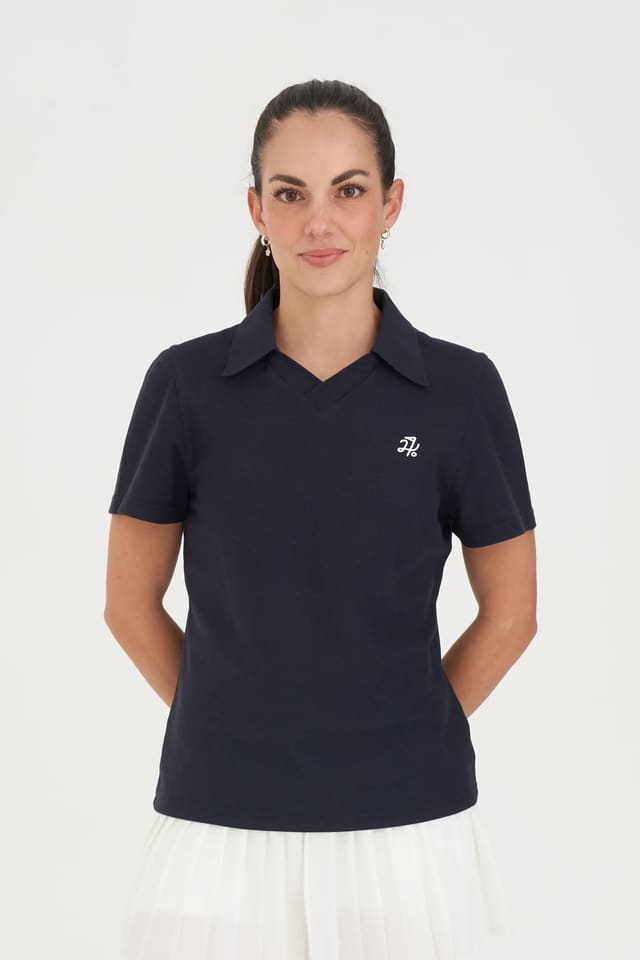 Huffer Women's Birdie Polo - Navy