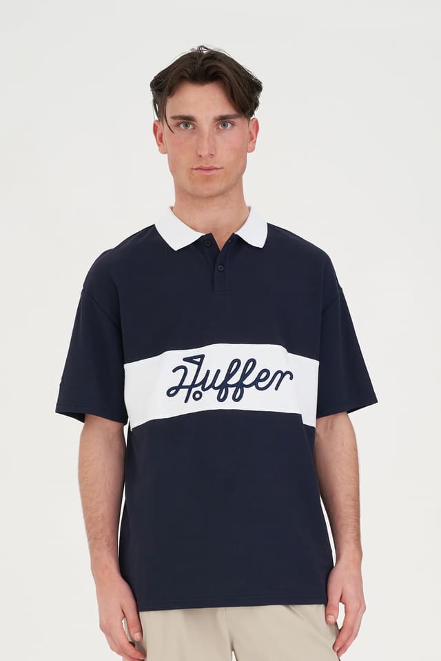 huffer mens golf polo