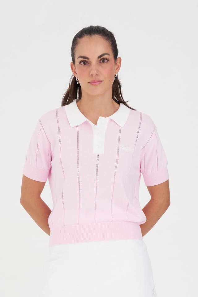 womens golf polo in pink
