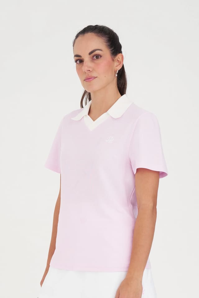 womens golf polo in pink