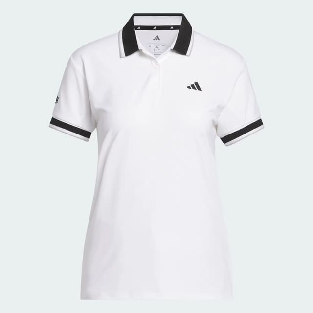 Adidas Women's Climacool Flat Knit Collar Polo Shirt - White