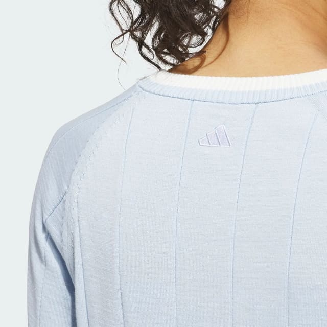 Adidas Women's Ultimate365+ Knit Crew Sweater - Crystal Sky