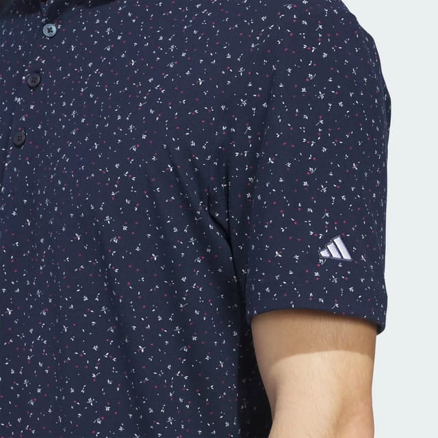 Adidas Ultimate365+ Climacool Butterspun Break Out Print Polo - Collegiate Navy