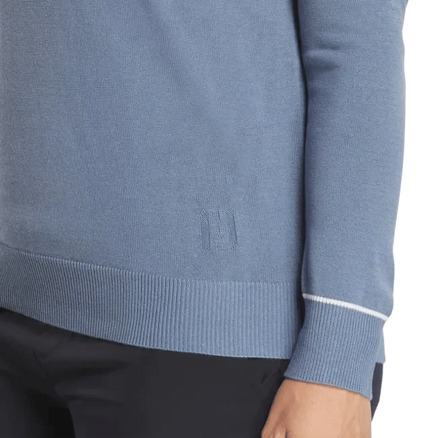 FootJoy Ladies Wool Blend Crew Pullover - Blue Stone