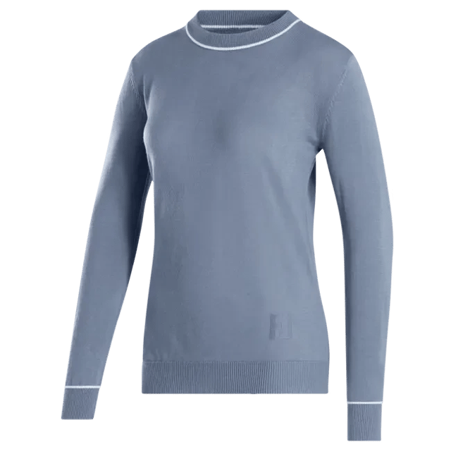 FootJoy Ladies Wool Blend Crew Pullover - Blue Stone