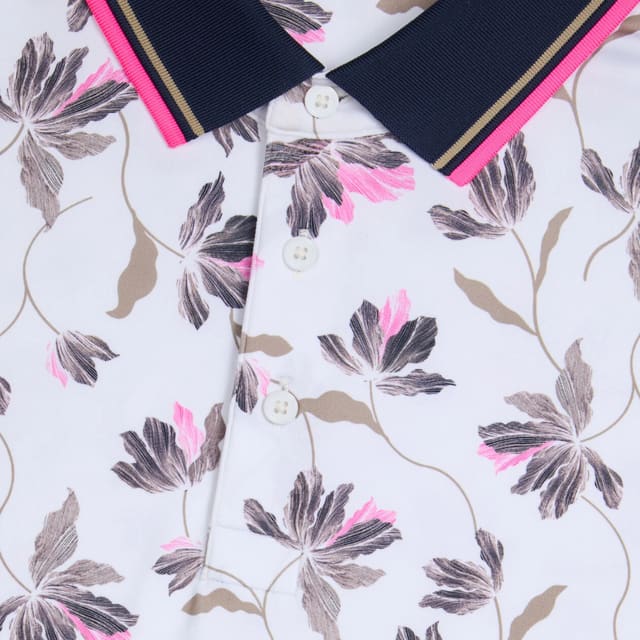 G/Fore Men`s Iris Tech Floral Polo