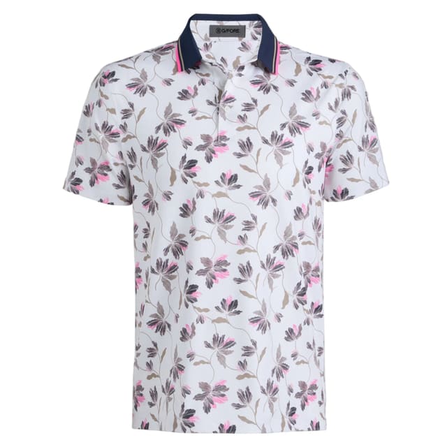 G/Fore Men`s Iris Tech Floral Polo