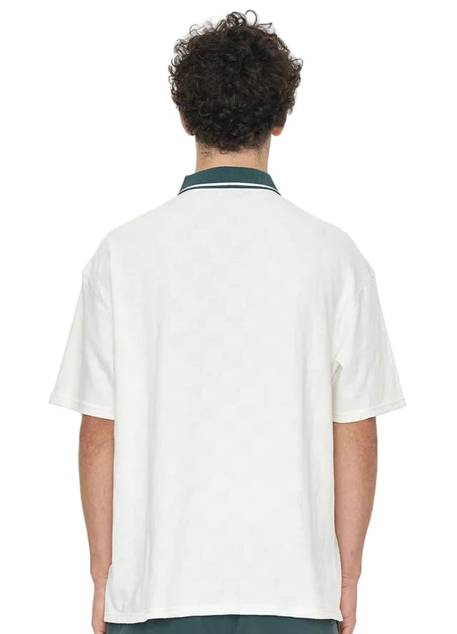 Huffer Golf Men's Check Par Polo - Chalk