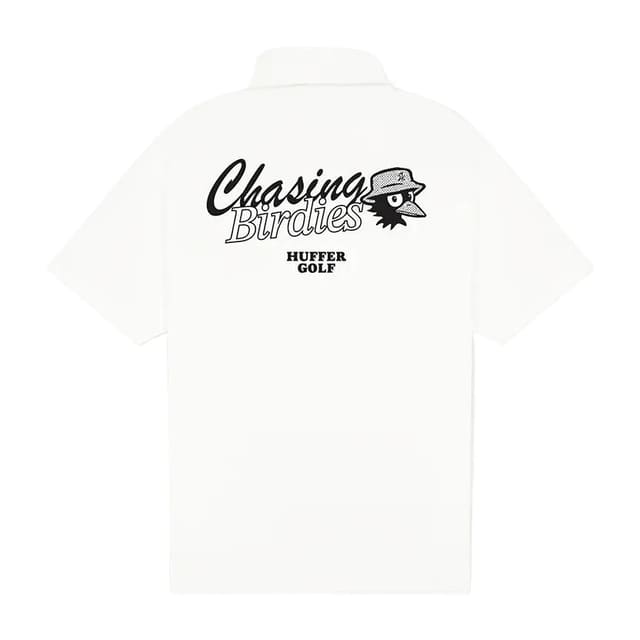 Huffer Mens Classic SS Polo Chase - Chalk