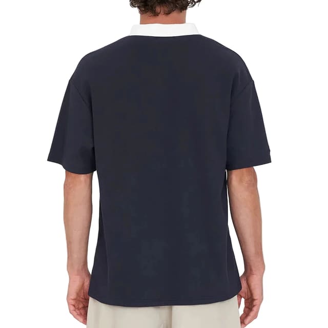 Huffer Mens Par Line SS Polo - Navy/Chalk