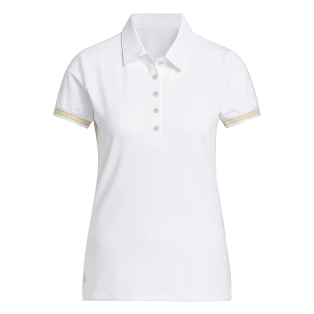 Adidas Ladies Ultimate365 Solid Classic Polo - White/Beige