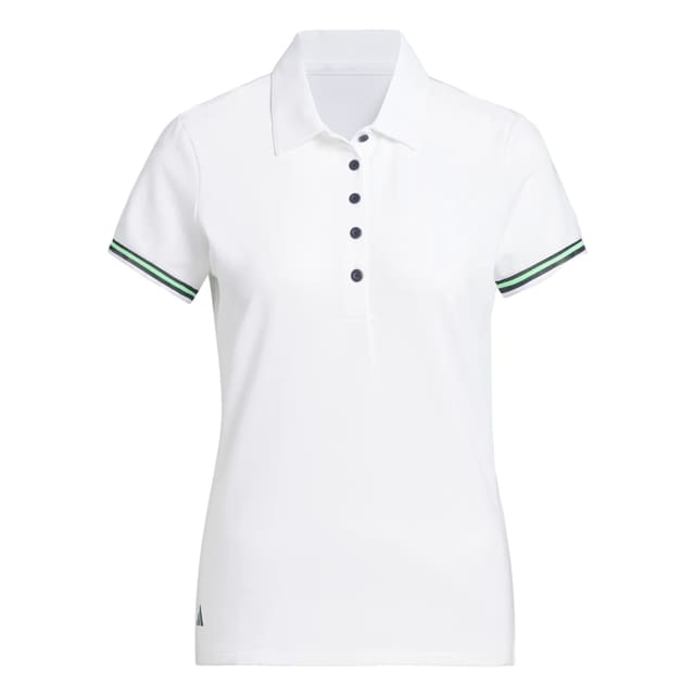 Adidas Ladies Ultimate365 Solid Classic Polo - White/Green
