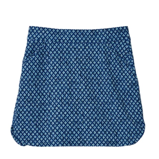 Blue patterned fabric on a white background